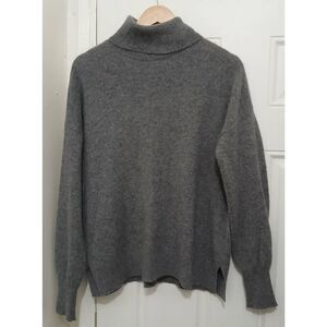 Halogen womens xlarge 100% cashmere turtleneck sweater gray